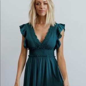 JASMINE JADE RUFFLE MAXI DRESS